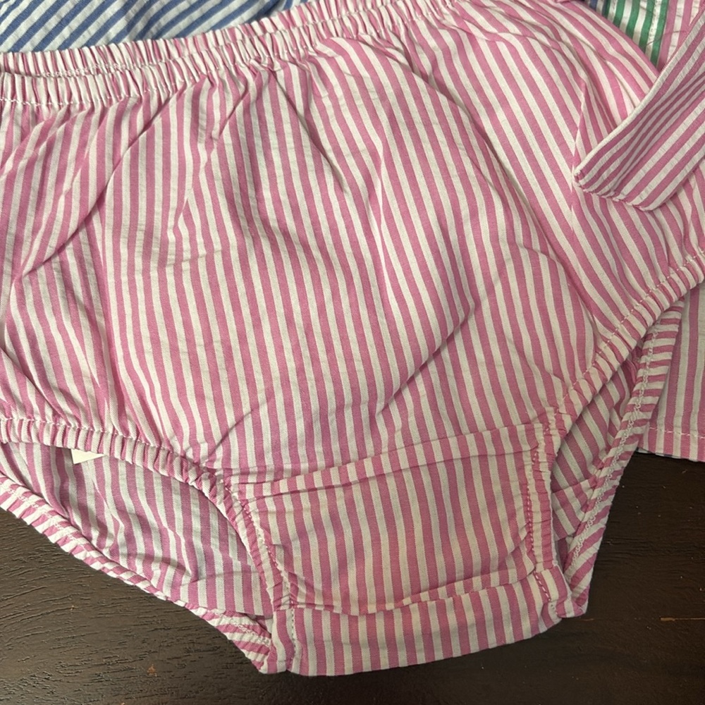 Ralph Lauren Seersucker Fun Shirtdress & Bloomer Baby Girl NWT - Picture 4 of 6